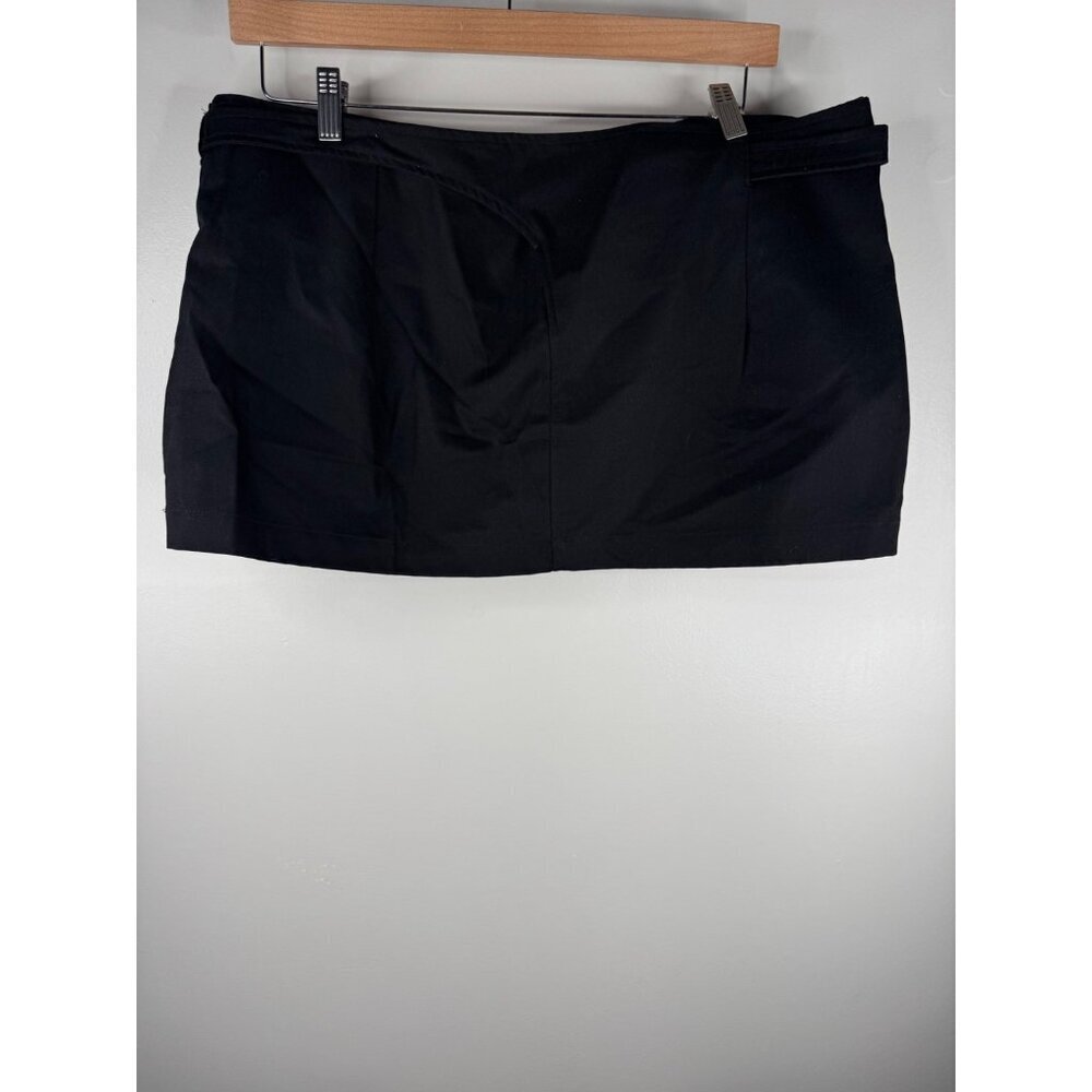 EB denim Wrap Mini Skirt in Black Size XL X-Large NWT - Picture 7 of 7